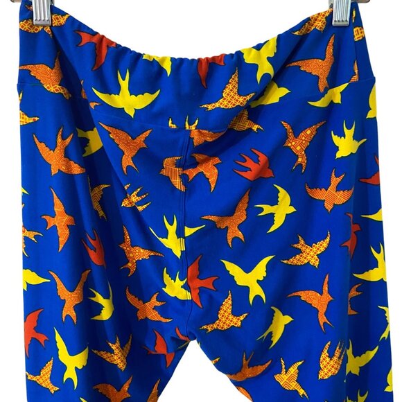 LulaRoe Women Leggings‎ Tall & Curvy Colorful Bird Print Multicolor Casual - Picture 8 of 9